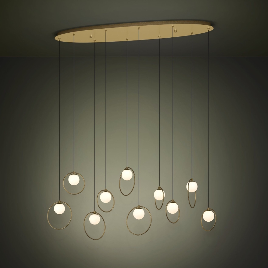 Eglo - Lampadario a sospensione con filo LED dimmerabile 10xLED/3W/230V 3000K oro