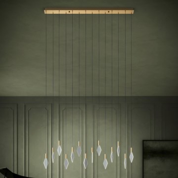 Eglo - Lampadario a sospensione con filo LED dimmerabile 14xLED/3,3W/230V 3000K oro