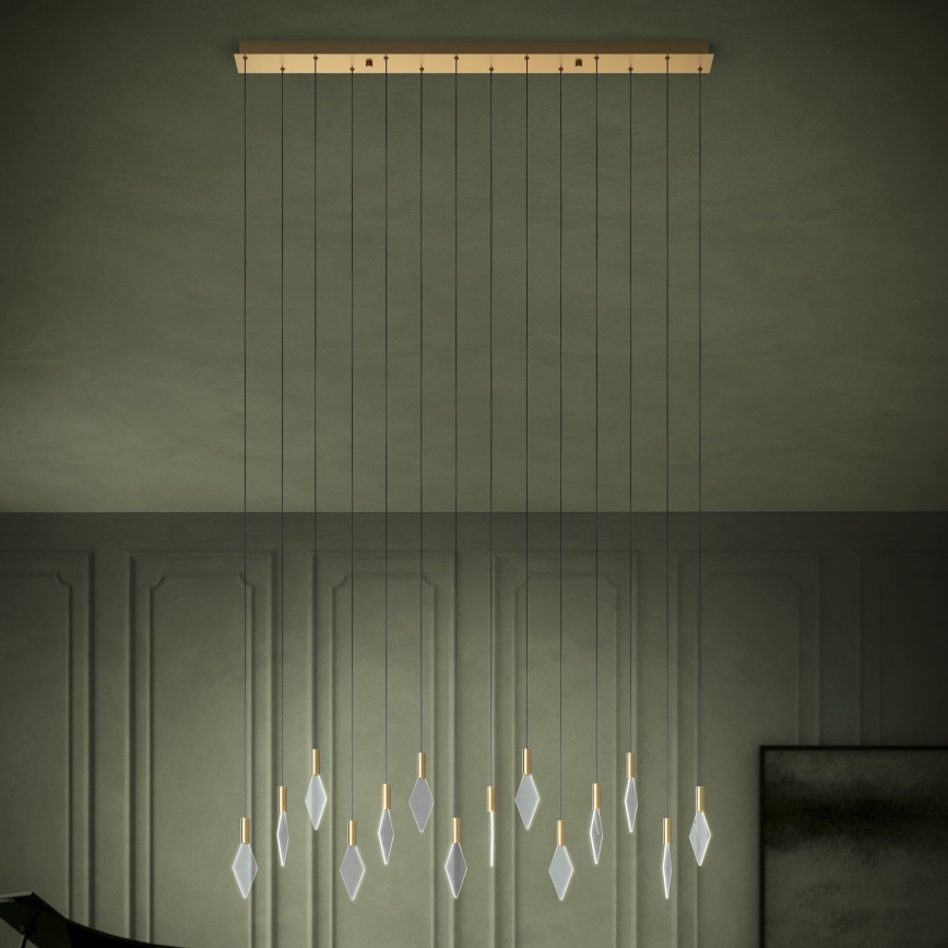 Eglo - Lampadario a sospensione con filo LED dimmerabile 14xLED/3,3W/230V 3000K oro