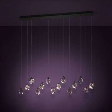 Eglo - Lampadario a sospensione con filo LED dimmerabile 14xLED/3W/230V 3000K nero/limpido