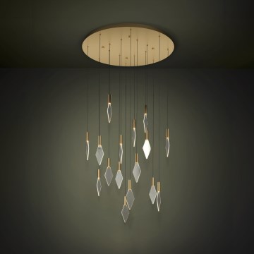 Eglo - Lampadario a sospensione con filo LED dimmerabile 16xLED/3,3W/230V 3000K diametro 78 cm oro