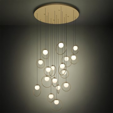 Eglo - Lampadario a sospensione con filo LED dimmerabile 17xLED/3W/230V 3000K diametro 78 cm oro
