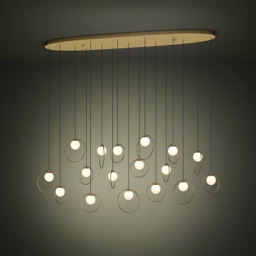 Eglo - Lampadario a sospensione con filo LED dimmerabile 17xLED/3W/230V 3000K oro