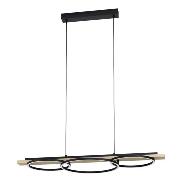 Eglo - Lampadario a sospensione con filo LED dimmerabile 2xLED/12,5W/230V+1xLED/15,5W 3000K beige/nero
