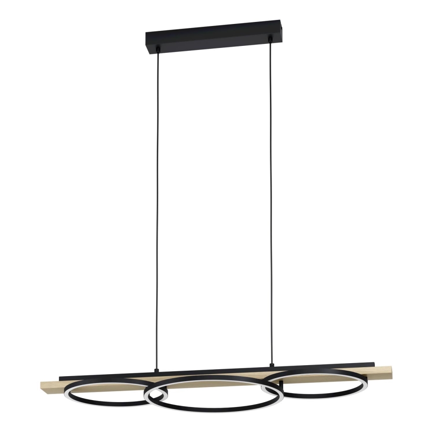 Eglo - Lampadario a sospensione con filo LED dimmerabile 2xLED/12,5W/230V+1xLED/15,5W 3000K beige/nero