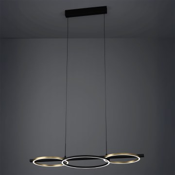 Eglo - Lampadario a sospensione con filo LED dimmerabile 2xLED/12,5W/230V + LED/15,5W 3000K nero