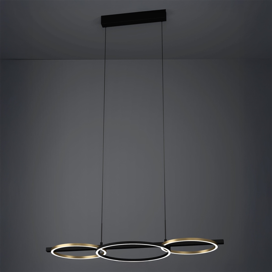 Eglo - Lampadario a sospensione con filo LED dimmerabile 2xLED/12,5W/230V + LED/15,5W 3000K nero