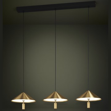 Eglo - Lampadario a sospensione con filo LED dimmerabile 3xLED/12W/230V 3000K oro