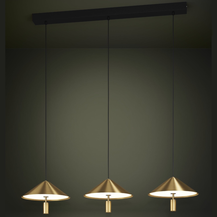 Eglo - Lampadario a sospensione con filo LED dimmerabile 3xLED/12W/230V 3000K oro