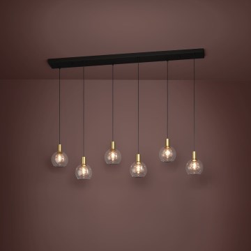 Eglo - Lampadario a sospensione con filo LED dimmerabile 6xLED/5,4W/230V 3000K oro