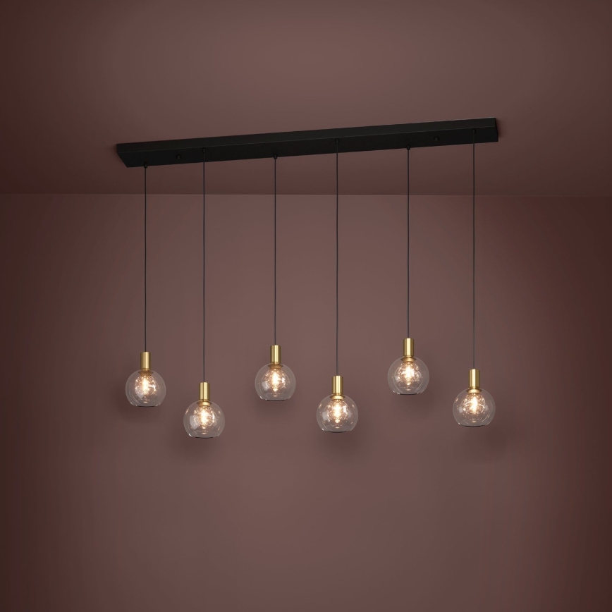 Eglo - Lampadario a sospensione con filo LED dimmerabile 6xLED/5,4W/230V 3000K oro