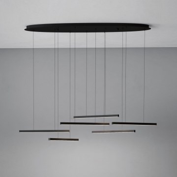 Eglo - Lampadario a sospensione con filo LED dimmerabile 6xLED/8,4W/230V 3000K nero