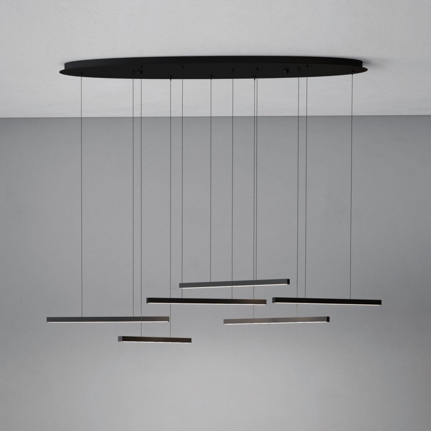 Eglo - Lampadario a sospensione con filo LED dimmerabile 6xLED/8,4W/230V 3000K nero