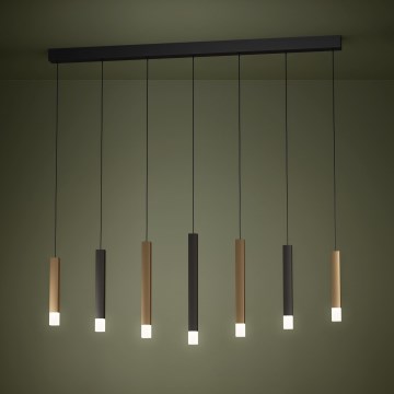 Eglo - Lampadario a sospensione con filo LED dimmerabile 7xLED/3,1W/230V 3000K antracite/oro