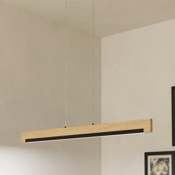 Eglo - Lampadario a sospensione con filo LED dimmerabile LED/25,5W/230V 3000K nero/beige