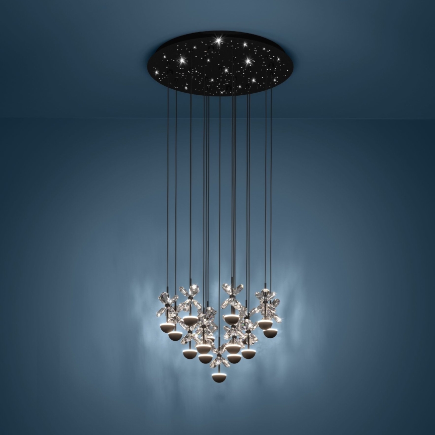 Eglo - Lampadario a sospensione con filo LED dimmerabile LED/27W/230V 3000K nero