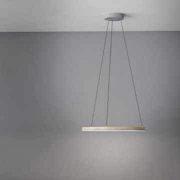 Eglo - Lampadario a sospensione con filo LED dimmerabile LED/36W/230V 3000K grigio/quercia
