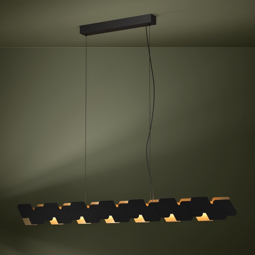 Eglo - Lampadario a sospensione con filo LED dimmerabile LED/44W/230V 3000K nero/oro