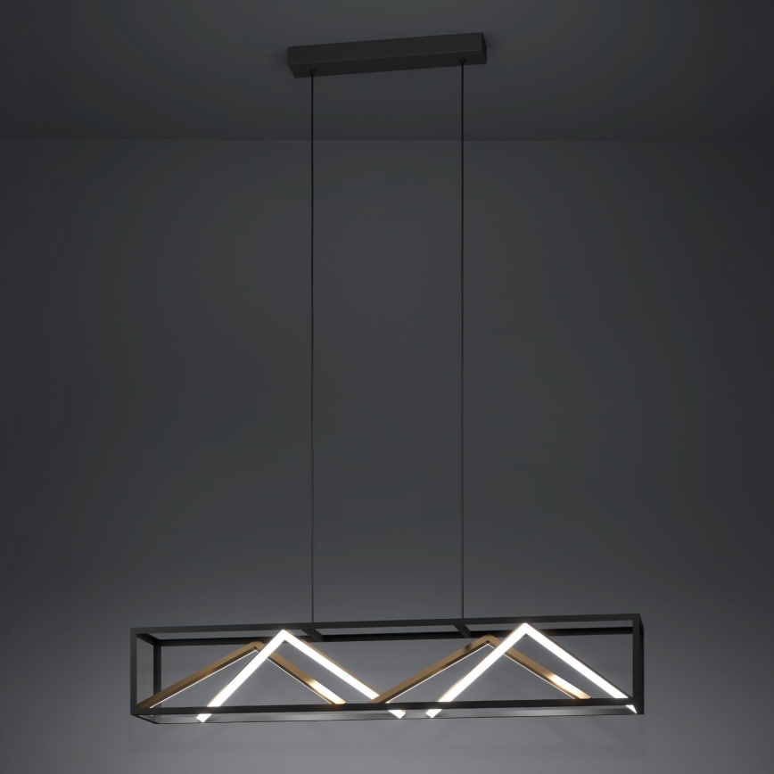 Eglo - Lampadario a sospensione con filo LED dimmerabile LED/46W/230V 2700-6500K nero/oro + telecomando