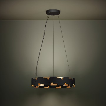 Eglo - Lampadario a sospensione con filo LED dimmerabile LED/72W/230V 3000K nero/oro