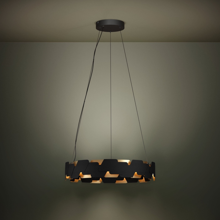 Eglo - Lampadario a sospensione con filo LED dimmerabile LED/72W/230V 3000K nero/oro