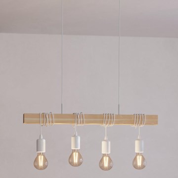 Eglo - Lampadario a sospensione con filo TOWNSHEND 4xE27/60W/230V - FSC certificato