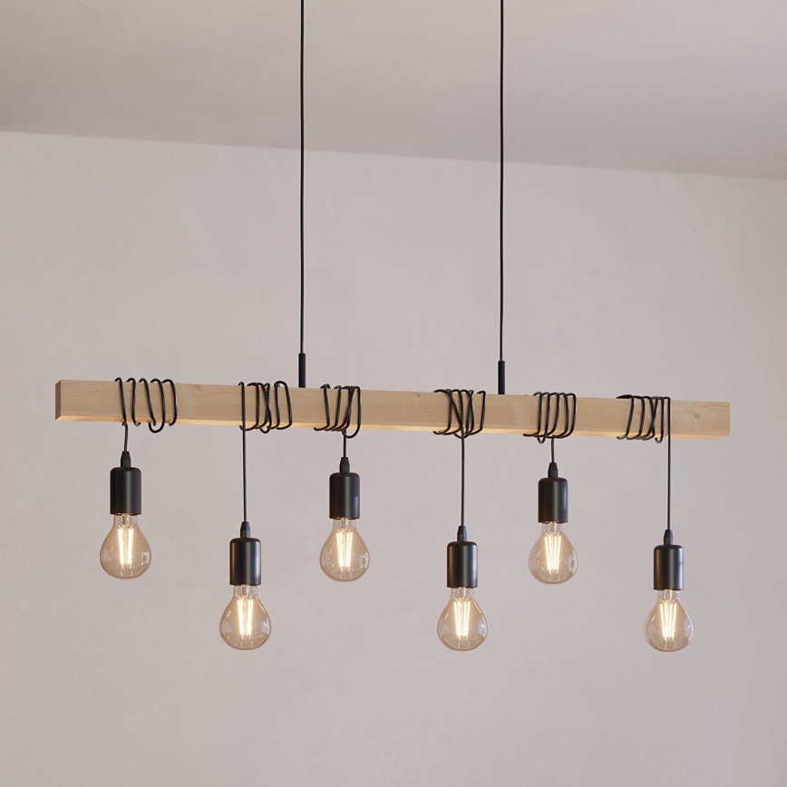 Eglo - Lampadario a sospensione con filo TOWNSHEND 6xE27/60W/230V