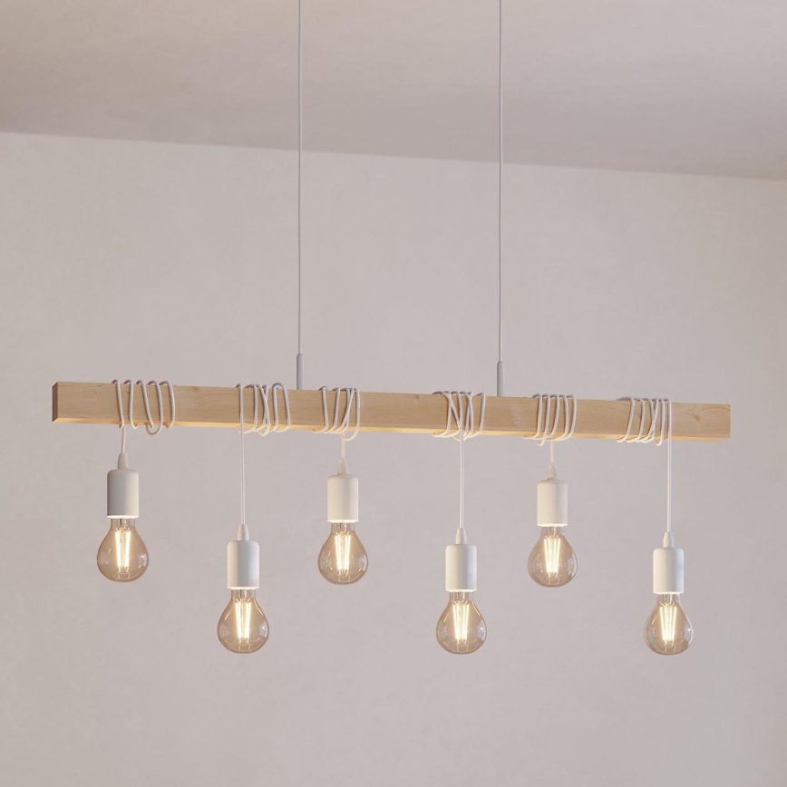Eglo - Lampadario a sospensione con filo TOWNSHEND 6xE27/60W/230V