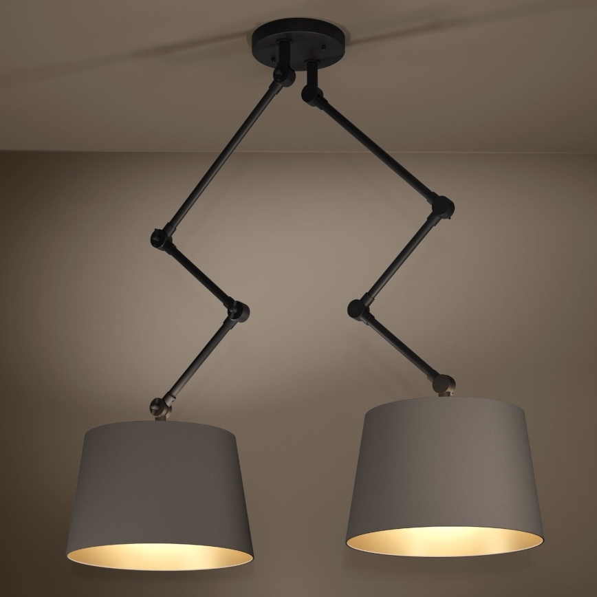 Eglo - Lampadario a sospensione con supporto rigido 2xE27/40W/230V marrone