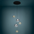 Eglo - Lampadario a sospensione dimmerabile su cavo 5xLED/5,8W/230V 2200-6500K nero/beige/fumé + telecomando