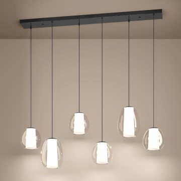 Eglo - Lampadario a sospensione LED dimmerabile con cavo 2xLED/7W/230V + 4xLED/5,5W + 6xLED/1,6W cromo lucido