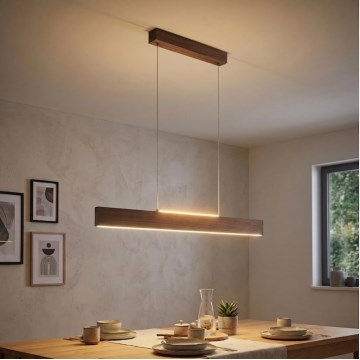Eglo - Lampadario a sospensione LED dimmerabile su cavo LED/21W/230V + LED/8,4W, finitura noce