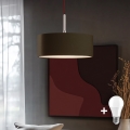 Eglo - Lampadario a sospensione LED su cavo TUNJA 1xE27/60W/230V marrone