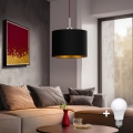Eglo - Lampadario a sospensione LED TUNJA 1xE27/60W/230V nero