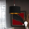 Eglo - Lampadario a sospensione LED TUNJA 1xE27/60W/230V nero