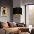 Eglo - Lampadario a sospensione LED TUNJA 1xE27/60W/230V nero