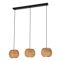 Eglo - Lampadario a sospensione su cavo 3xE27/40W/230V marrone