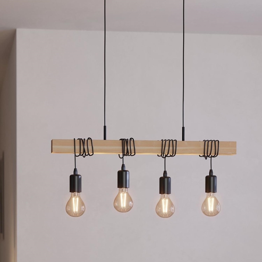 Eglo - Lampadario a sospensione TOWNSHEND 4xE27/60W/230V