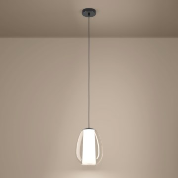 Eglo - Lampadario dimmerabile a sospensione con cavo LED/7W/230V + LED/1,6W 2200-6500K cromo lucido