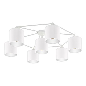 Eglo - Lampadario fisso 7xE27/40W/230V bianco