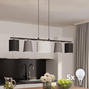 Eglo - Lampadario LED a cavo 5xE14/25W/230V