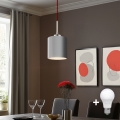 Eglo - Lampadario LED a cavo TUNJA 1xE27/60W/230V grigio