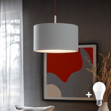 Eglo - Lampadario LED a cavo TUNJA 1xE27/60W/230V grigio