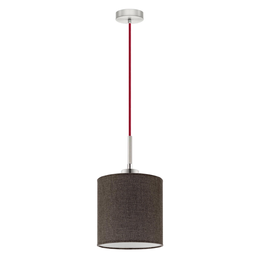 Eglo - Lampadario a sospensione LED su cavo TUNJA 1xE27/60W/230V marrone