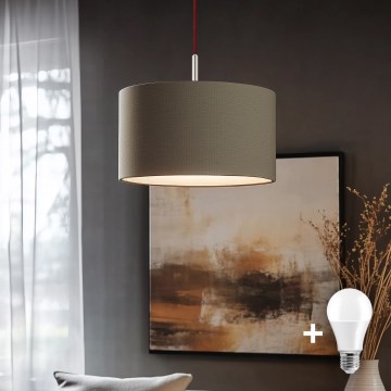 Eglo - Lampadario LED a cavo TUNJA 1xE27/60W/230V taupe