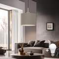 Eglo - Lampadario LED a cavo TUNJA 1xE27/60W/230V taupe