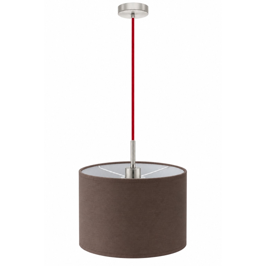 Eglo - Lampadario LED a cavo TUNJA 1xE27/60W/230V Ø 20 cm marrone/rosso