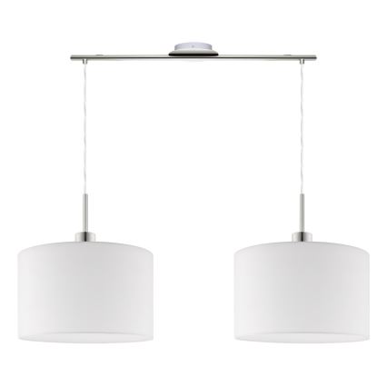 Eglo - Lampadario LED a sospensione TUNJA 2xE27/60W/230V bianco