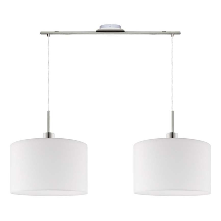 Eglo - Lampadario LED a sospensione TUNJA 2xE27/60W/230V bianco