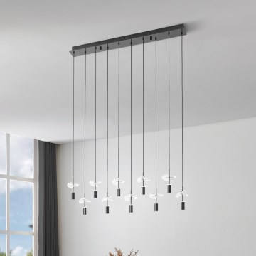 Eglo - Lampadario LED a sospensione con cavo 10xLED/2,6W/230V 2200/3000/4000K cromo lucido